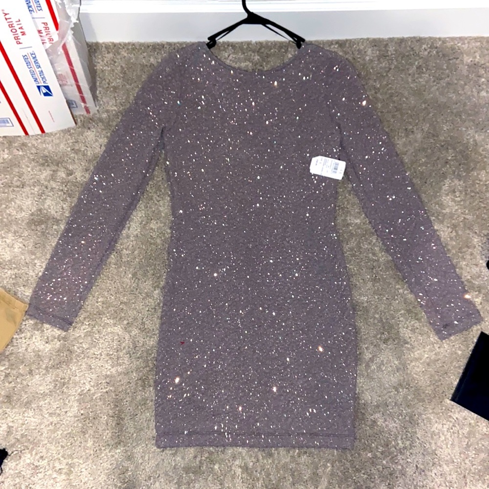 Sparkly grey dress